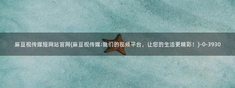 麻豆视频在线观看